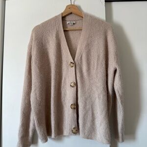 American Eagle Outfitters Beige Cardigan Sweater